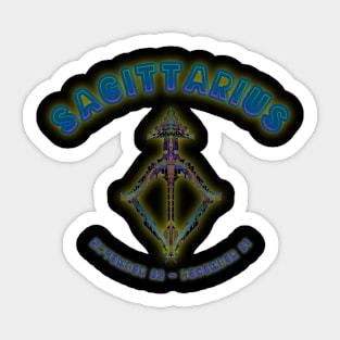 Sagittarius 1b Black Sticker